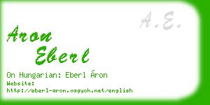aron eberl business card